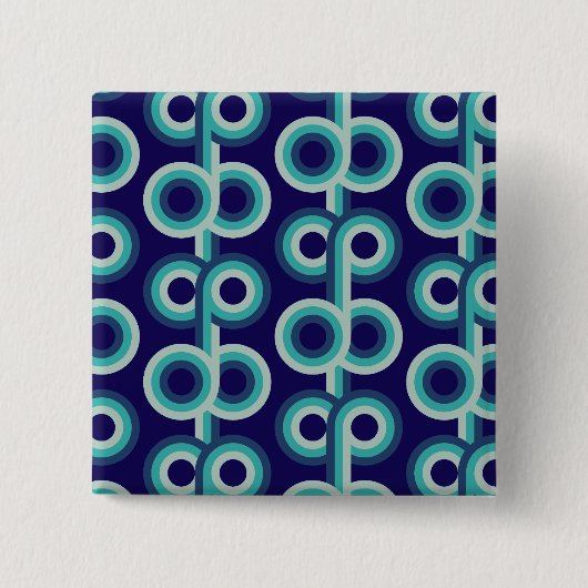 Badge Carré 5 Cm Cercles bleus (Devant)