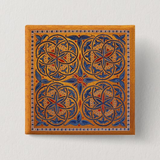 Badge Carré 5 Cm Cercles médiévaux (Devant)