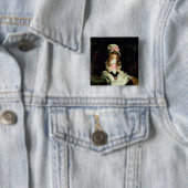 Badge Carré 5 Cm Cerise mûre, 1879 (En situation)