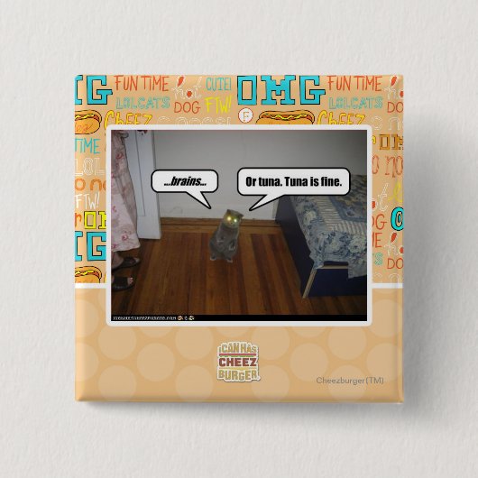 Badge Carré 5 Cm cerveaux (Devant)