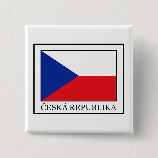 Badge Carré 5 Cm Ceska Republika (Devant)