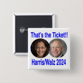 Badge Carré 5 Cm C'est le Billet (Devant & derrière)