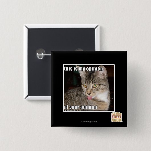 Badge Carré 5 Cm c'est mon avis (Devant & derrière)