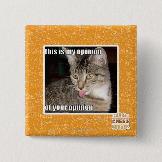 Badge Carré 5 Cm c'est mon avis (Devant)