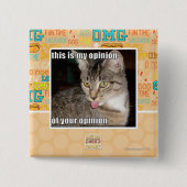 Badge Carré 5 Cm c'est mon avis (Devant)