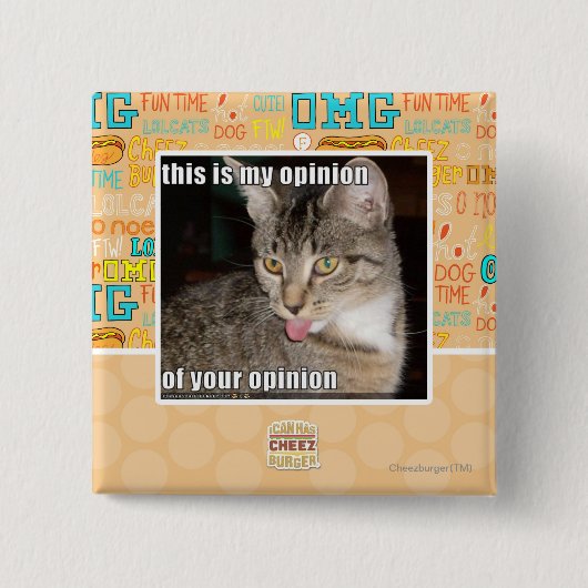 Badge Carré 5 Cm c'est mon avis (Devant)