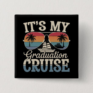 Badge Carré 5 Cm C'est mon bateau de croisière de remise des diplôm