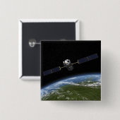 Badge Carré 5 Cm C'est un concept d'artiste-économiste (Devant & derrière)