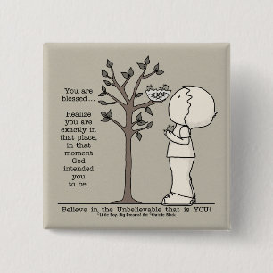 Badge Carré 5 Cm Cet endroit