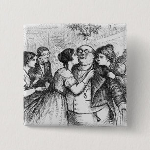 Badge Carré 5 Cm C'était une chose agréable pour voir M. Pickwick