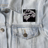 Badge Carré 5 Cm Chabad (En situation)