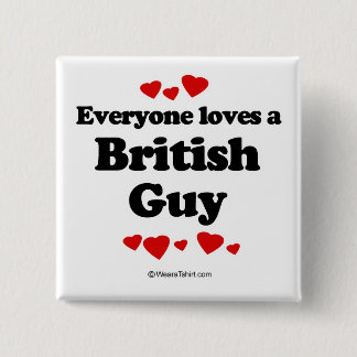Badge Carré 5 Cm Chacun aime un type britannique