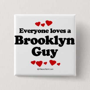 Badge Carré 5 Cm Chacun aime un type de Brooklyn