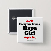 Badge Carré 5 Cm Chacun aime une fille de Hapa (Devant & derrière)