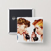 Badge Carré 5 Cm Chaîne Gossip 2 (Devant & derrière)