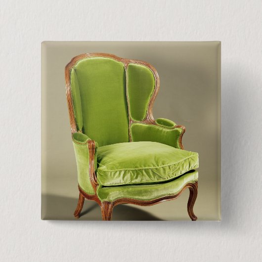 Badge Carré 5 Cm Chaise française de bergere, c.1725 (Devant)