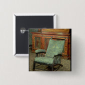 Badge Carré 5 Cm Chaise par William Morris (Devant & derrière)