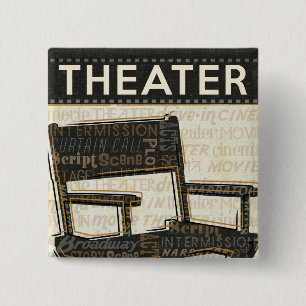 Badge Carré 5 Cm Chaise vintage de film