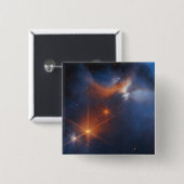 Badge Carré 5 Cm Chamaeleon I Dark Molecular Cloud (Devant & derrière)
