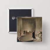 Badge Carré 5 Cm Chambre et sarcophage dans la grande pyramide du (Devant & derrière)