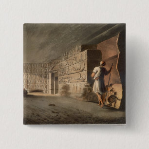 Badge Carré 5 Cm Chambre souterraine près des pyramides chez Geeza