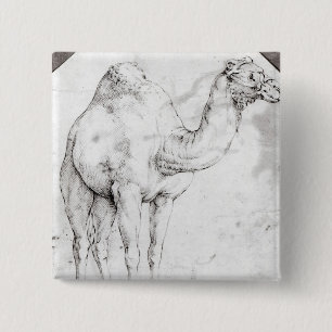 Badge Carré 5 Cm Chameau