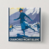 Badge Carré 5 Cm Chamonix-Mont-Blanc (Devant)