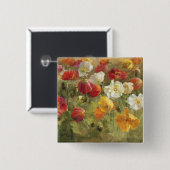 Badge Carré 5 Cm Champ de pavot (Devant & derrière)