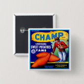 Badge Carré 5 Cm Champ Potatoes (Devant & derrière)