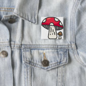 Badge Carré 5 Cm champignon (En situation)
