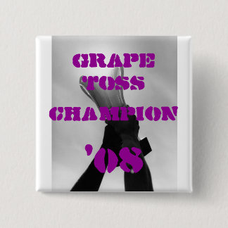Badge Carré 5 Cm Champion de lancer de raisin