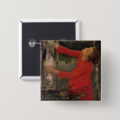 Badge Carré 5 Cm Chanson d'oiseau (Devant & derrière)