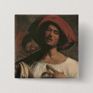 Badge Carré 5 Cm Chant de jeune homme