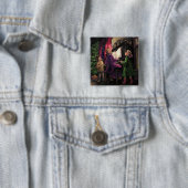 Badge Carré 5 Cm Chant de Noël le long (En situation)