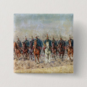 Badge Carré 5 Cm Chant du cygne des hussards, 1931