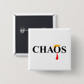 Badge Carré 5 Cm Chaos (Devant & derrière)