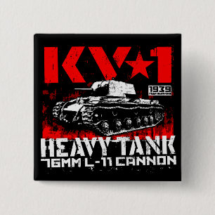Badge Carré 5 Cm Char lourd soviétique KV-1