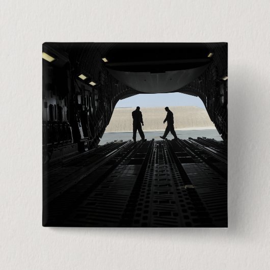 Badge Carré 5 Cm Chargeurs C-17A Globemaster III (Devant)