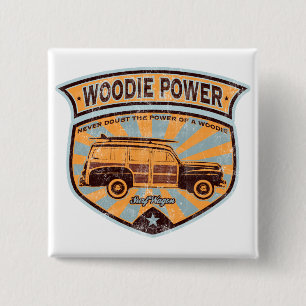 Badge Carré 5 Cm Chariot de Woodie