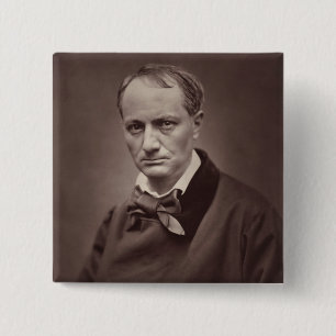 Badge Carré 5 Cm Charles Baudelaire