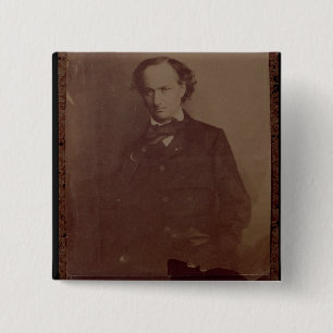 Badge Carré 5 Cm Charles Baudelaire (1820-1867), poète français,