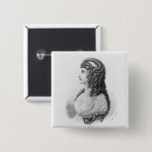 Badge Carré 5 Cm Charlotte von Stein, von Schardt né, tard (Devant & derrière)