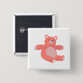 Badge Carré 5 Cm charmant ours (Devant & derrière)