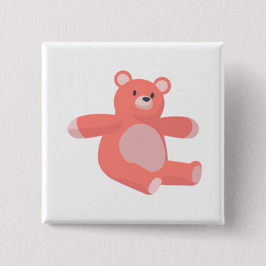 Badge Carré 5 Cm charmant ours (Devant)