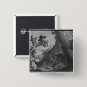Badge Carré 5 Cm Chasse à verrat (Devant & derrière)