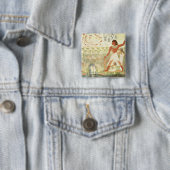 Badge Carré 5 Cm Chasse et pêche (En situation)