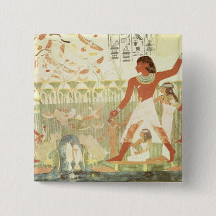 Badge Carré 5 Cm Chasse et pêche