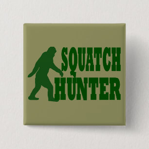 Badge Carré 5 Cm Chasseur de squatch