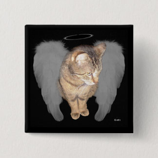 Badge Carré 5 Cm Chat d'ange (Lucian)