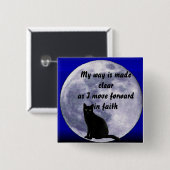 Badge Carré 5 Cm Chat dans la lune_ (Devant & derrière)